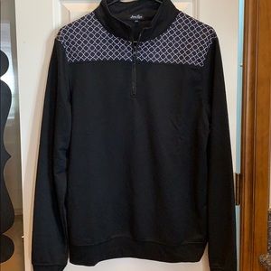 Anna Lane black quarter zipped pullover.